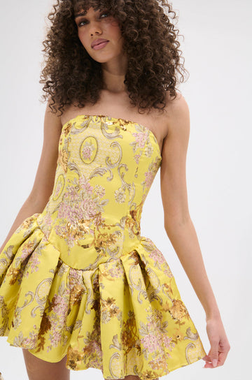 Crazy In Love Brocade Mini Dress