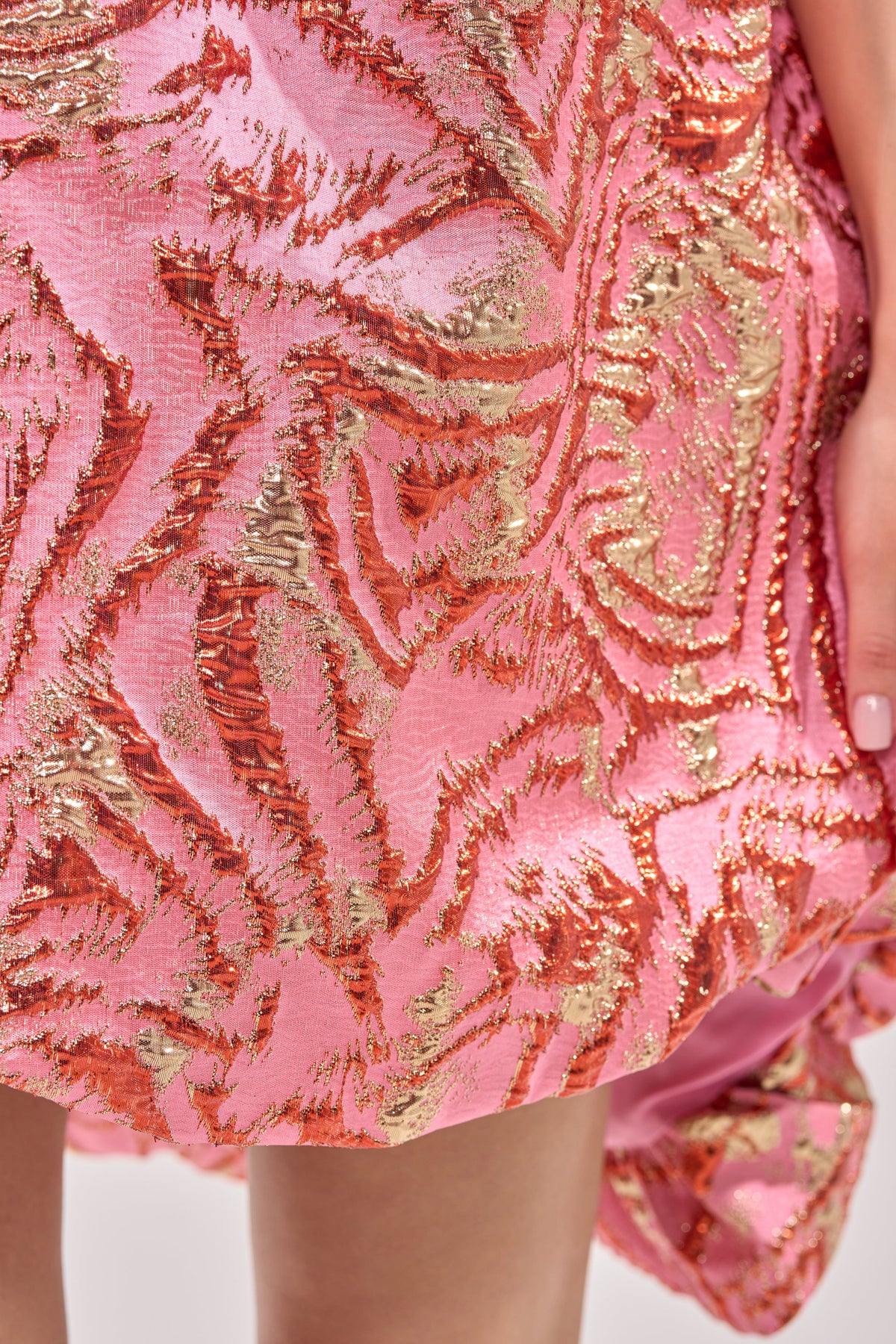 Lover Girl Brocade Bubble Dress In Pink
