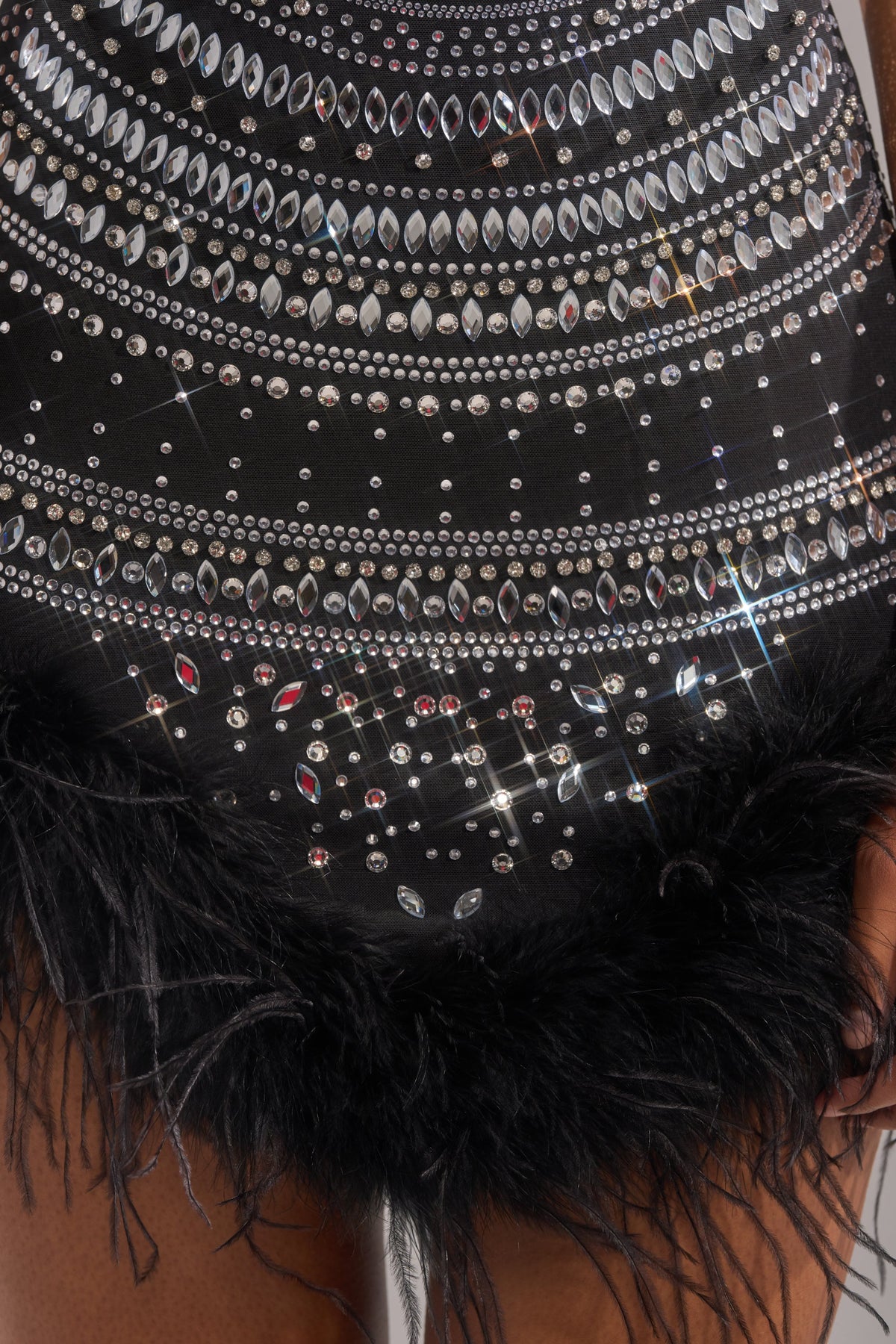 Showstopper Rhinestone Mini Dress