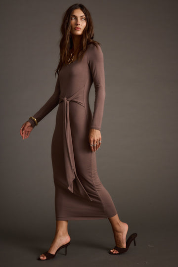 Giavana Dark Taupe Maxi Dress