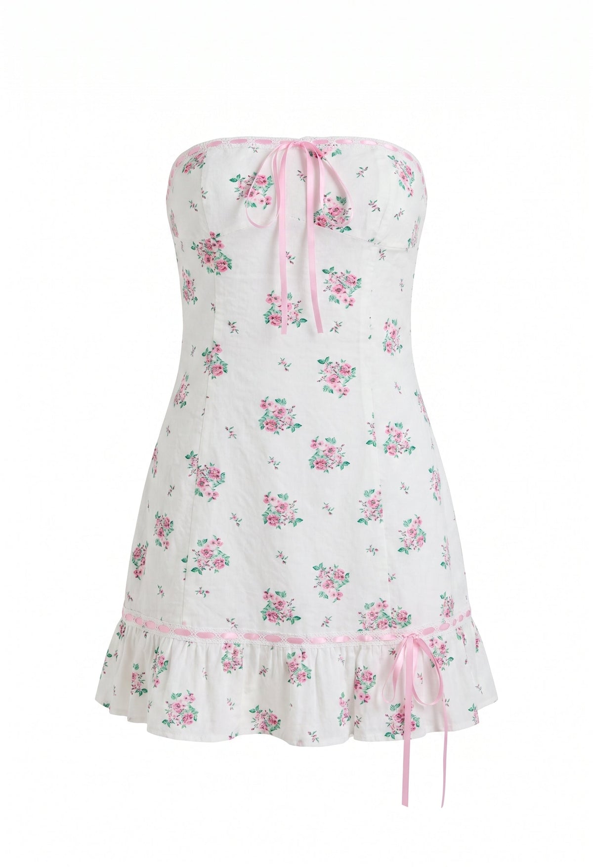 Ribbon Parlour Floral Mini Dress