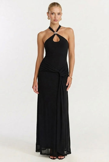 Hotel Bar Halter Maxi Dress