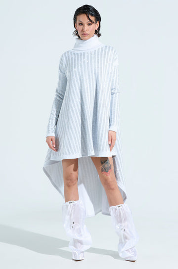 Imagine Embellished Sweatshirt Mini Dress In Grey