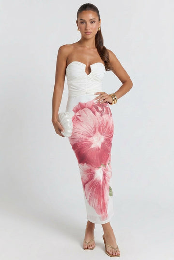 Lahita Hibiscus Midi Dress