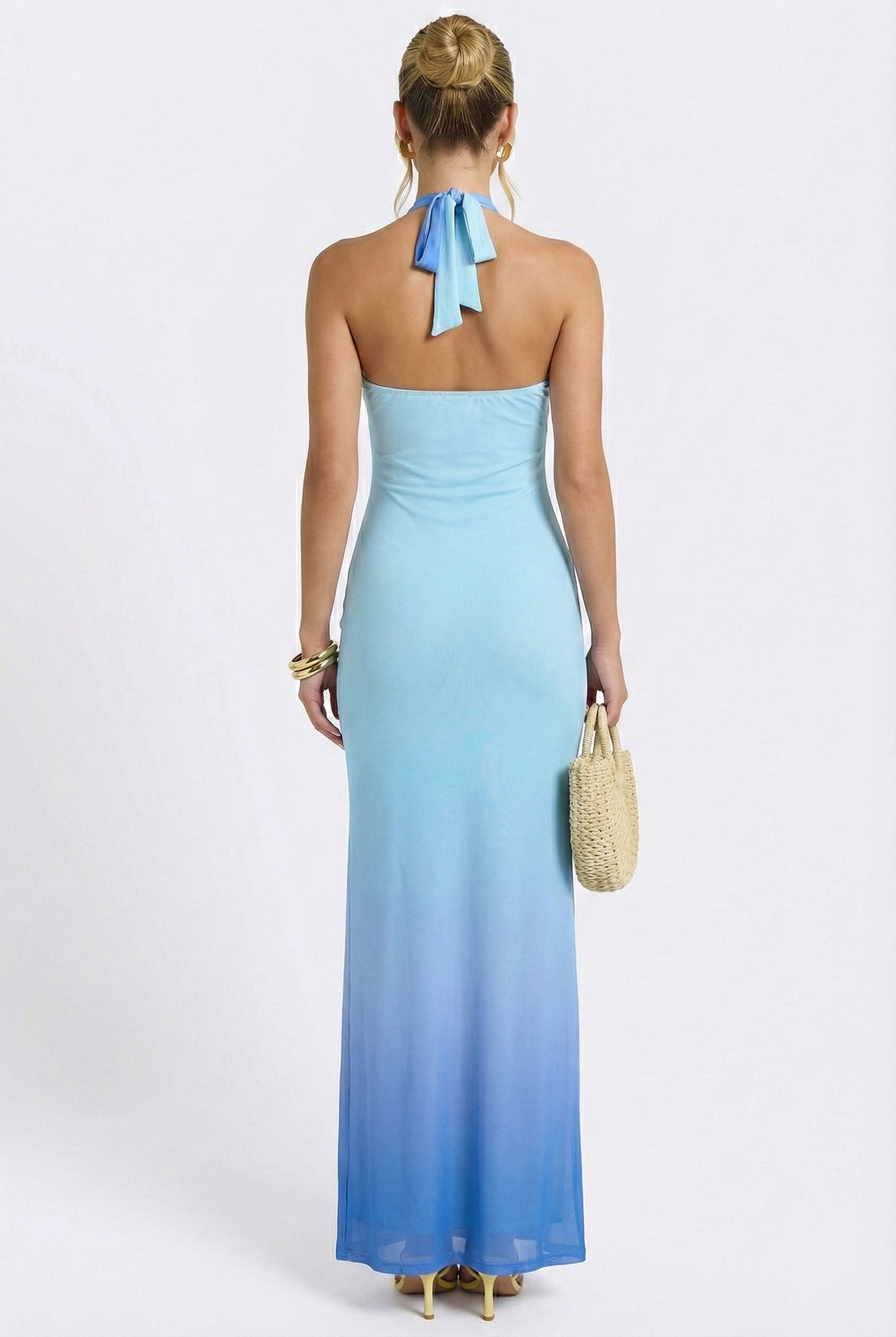 Malibu Ocean Halter Maxi Dress