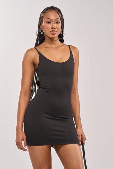 Reyna Mini Bodycon Dress In Black