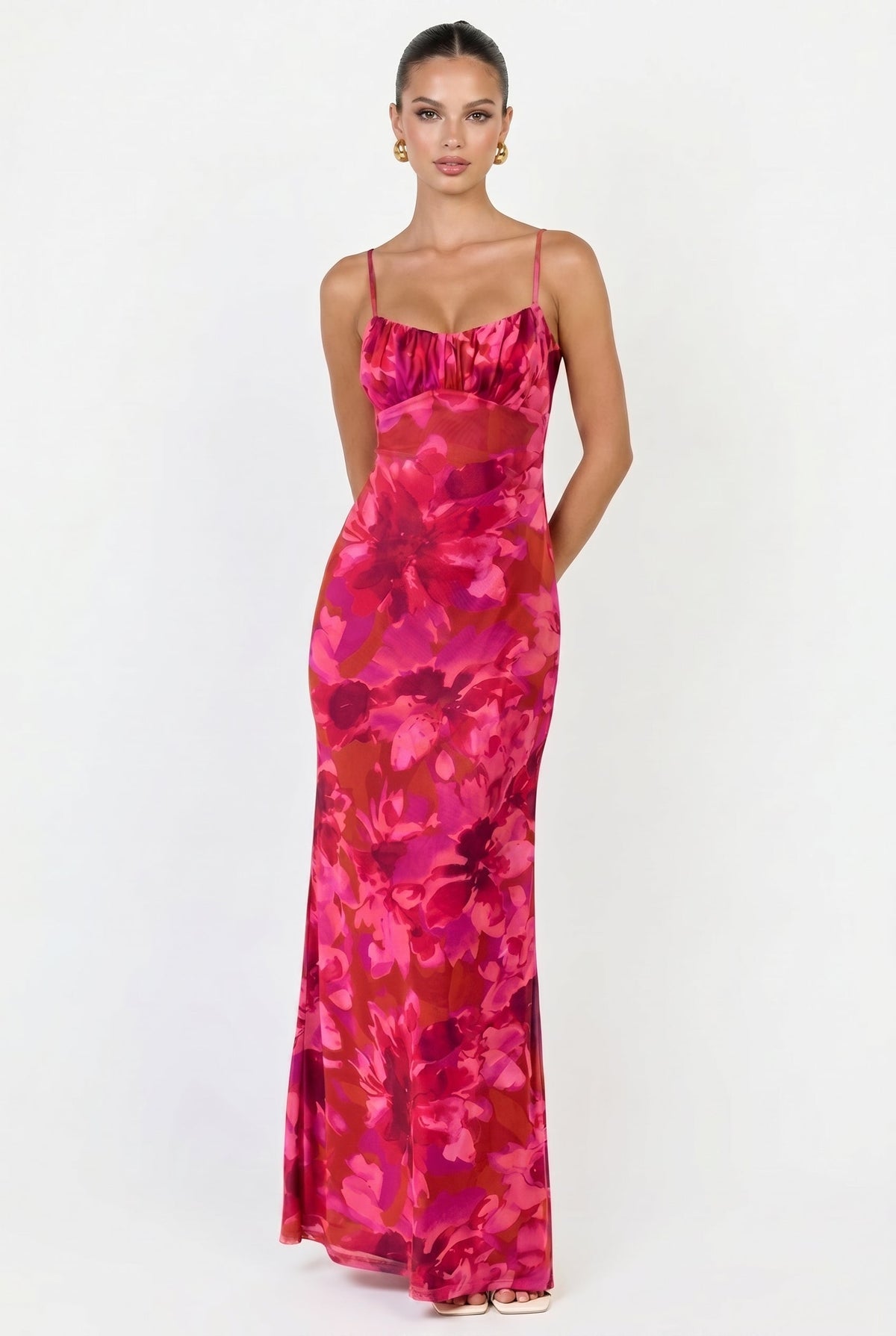 Nerida Twist Back Floral Maxi Dress