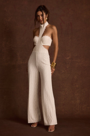 Princesa White Lace Jumpsuit