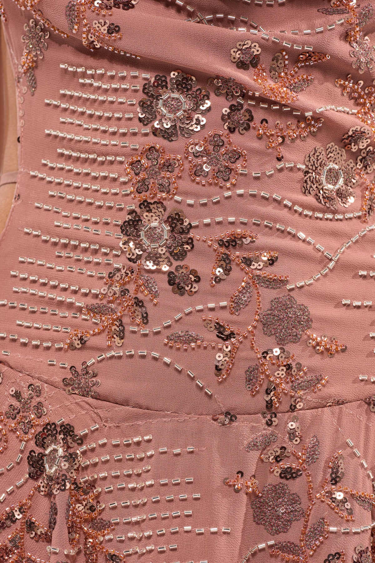 Felicity Embellished Mini Dress In Brown