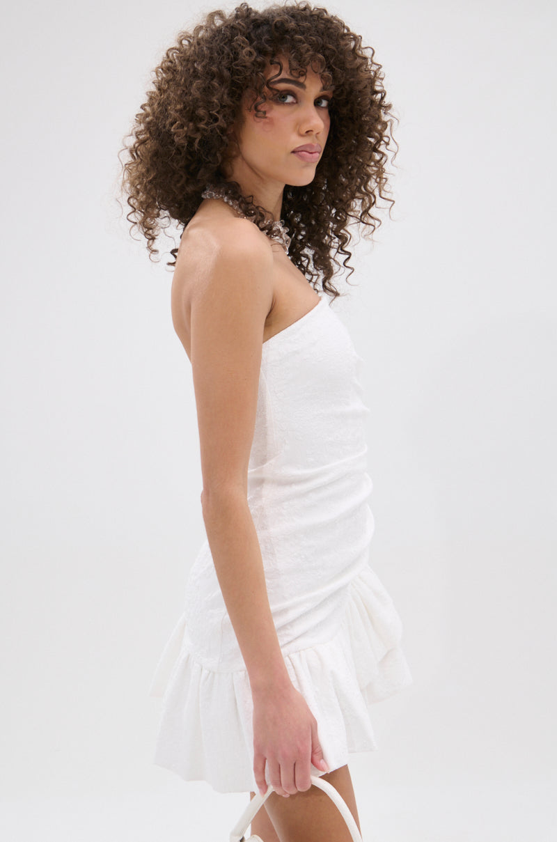 Garden Party Mini Dress In White