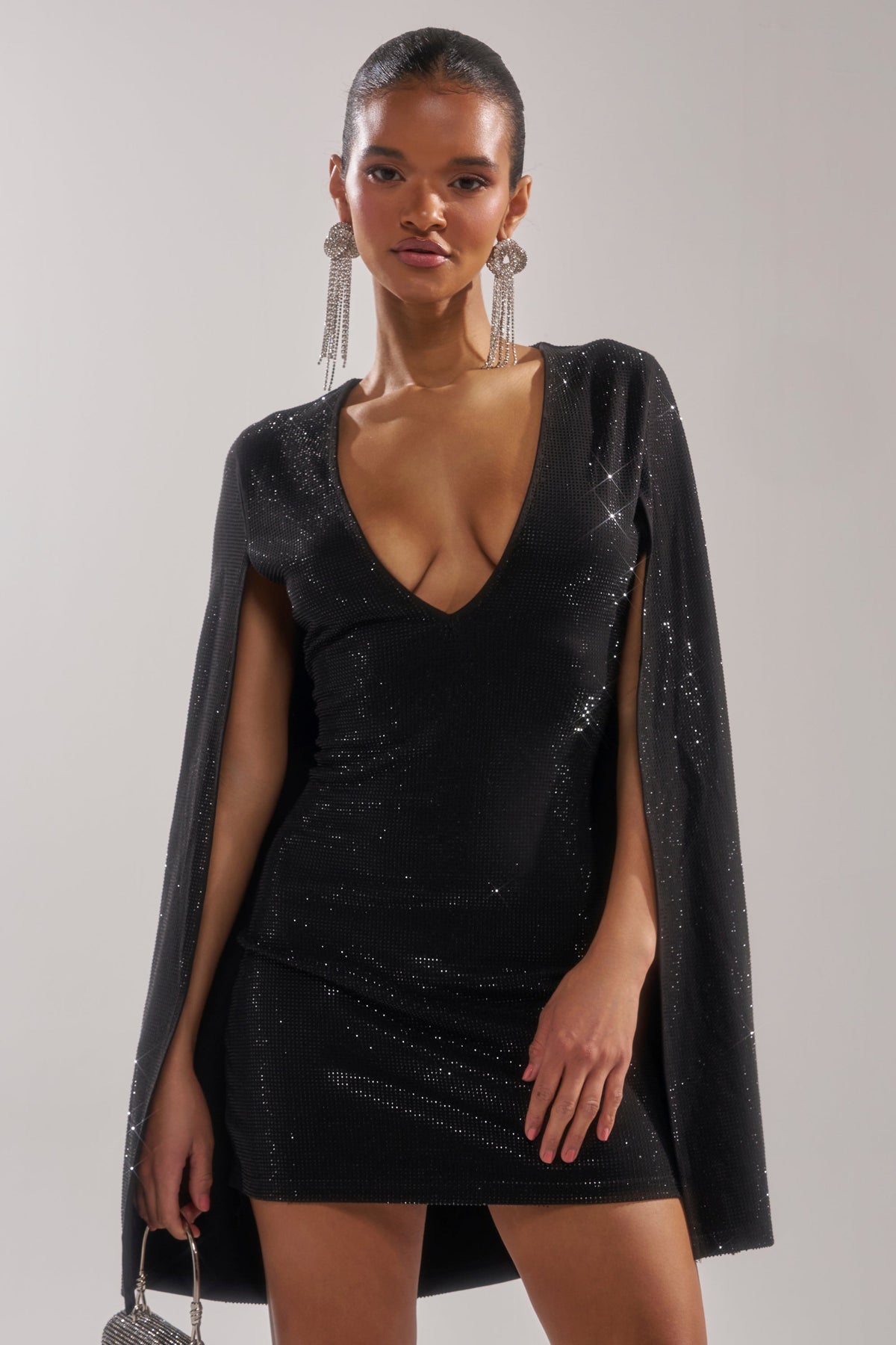 Lets Dance Rhinestone Mini Dress