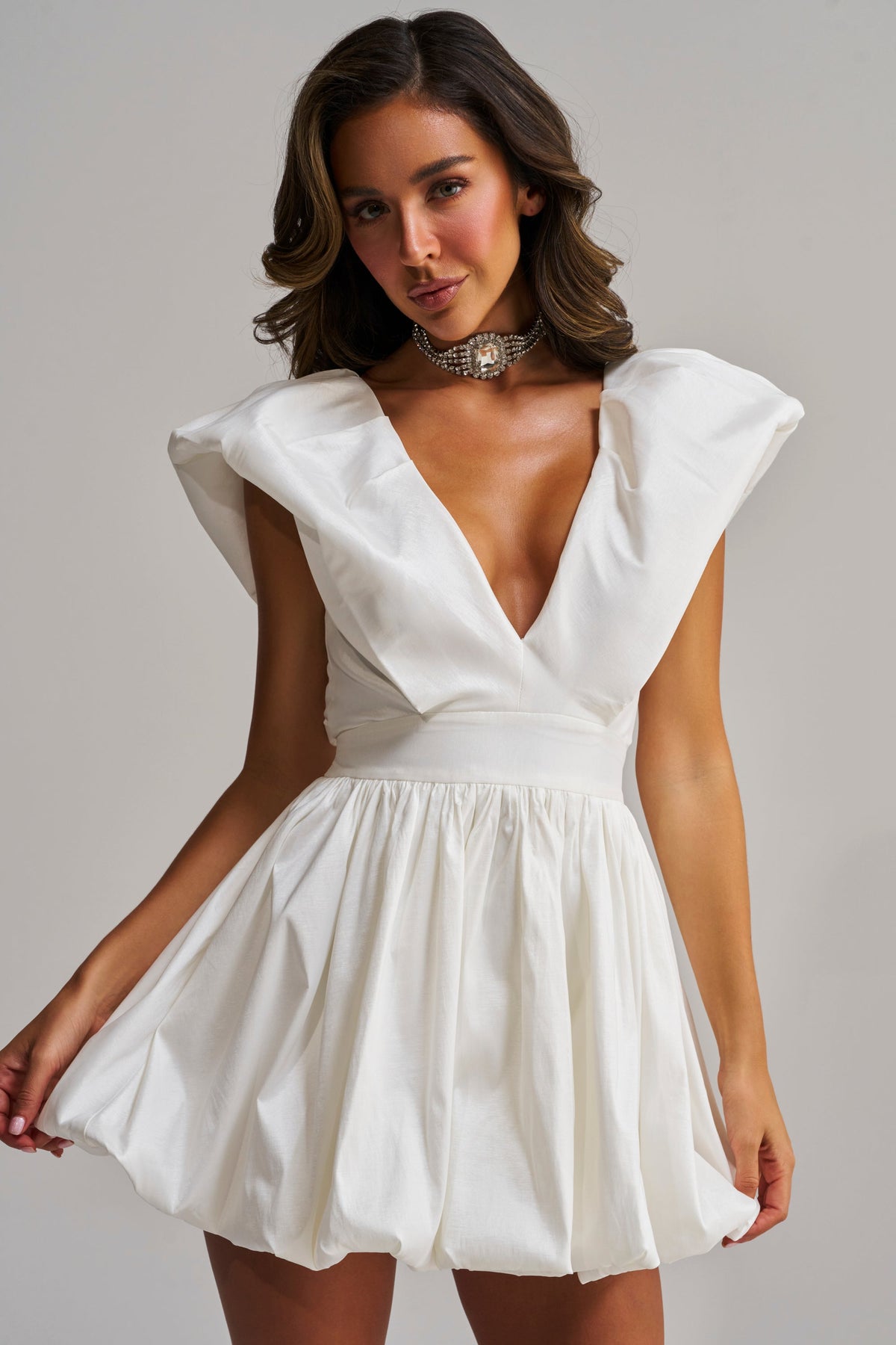 Far Gone White Mini Dress
