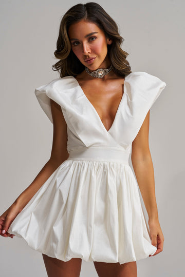 Far Gone White Mini Dress