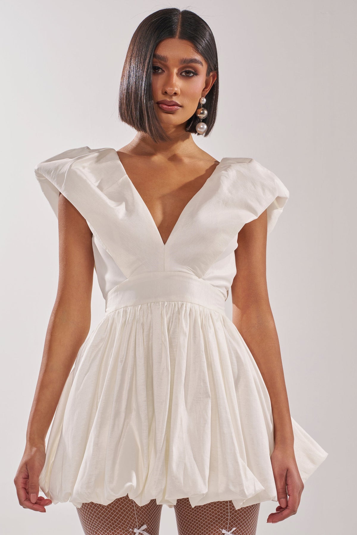 Far Gone White Mini Dress