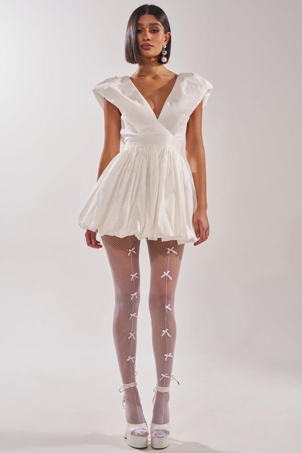 Far Gone White Mini Dress