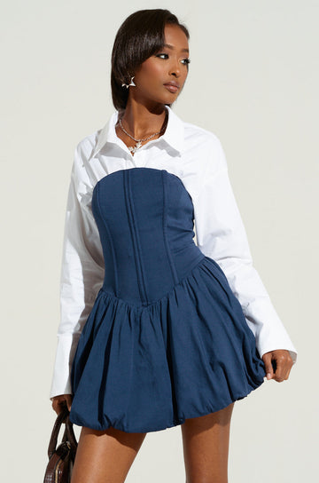 Bella Loo Navy Mini Dress