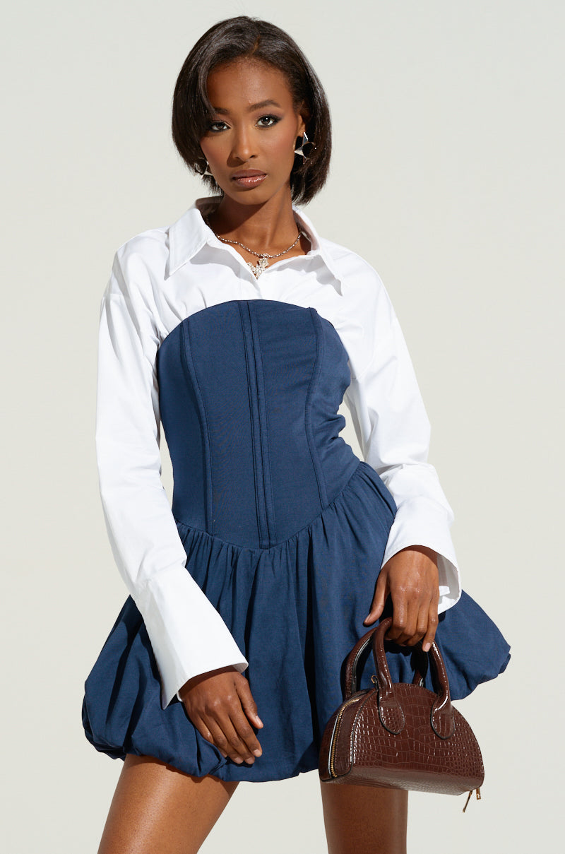 Bella Loo Navy Mini Dress