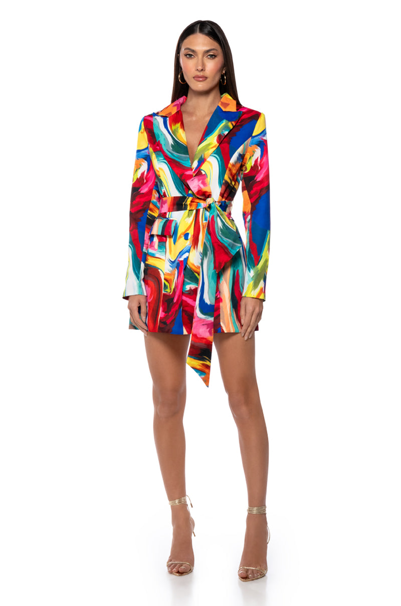 Always Right Belted Mini Dress