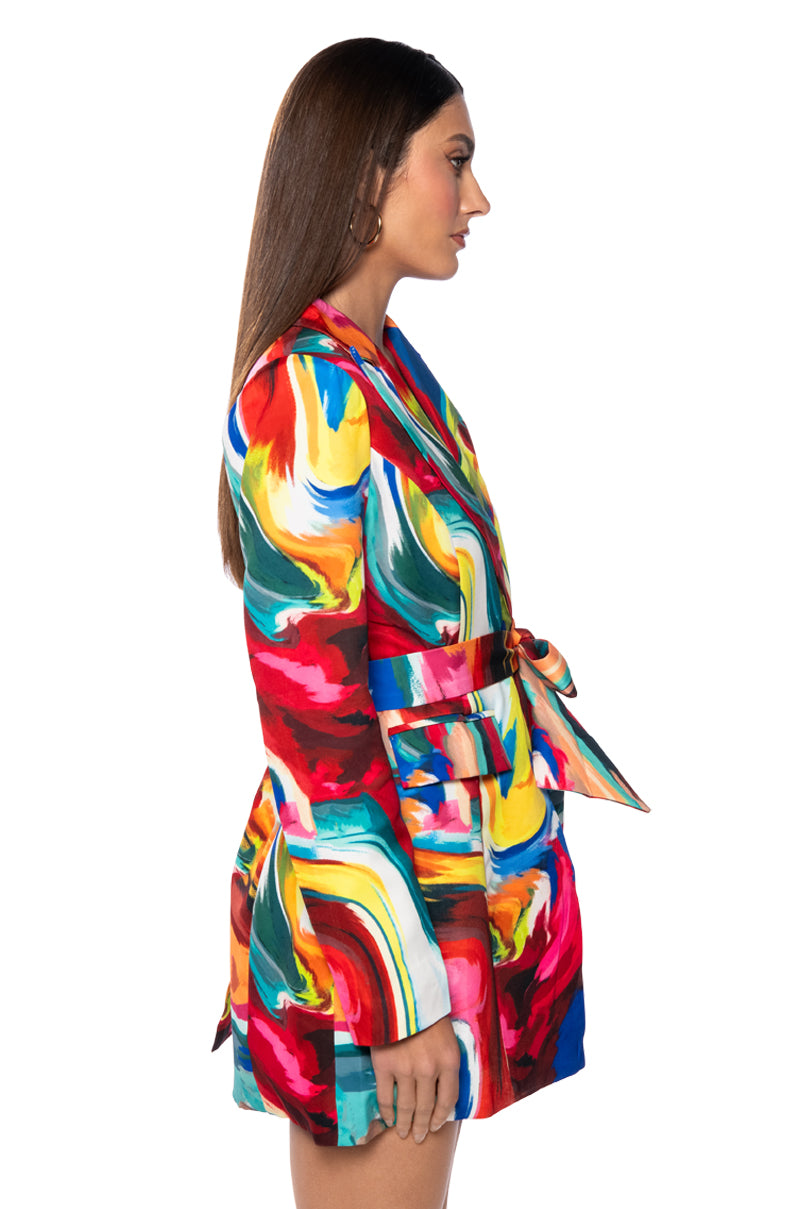 Always Right Belted Mini Dress