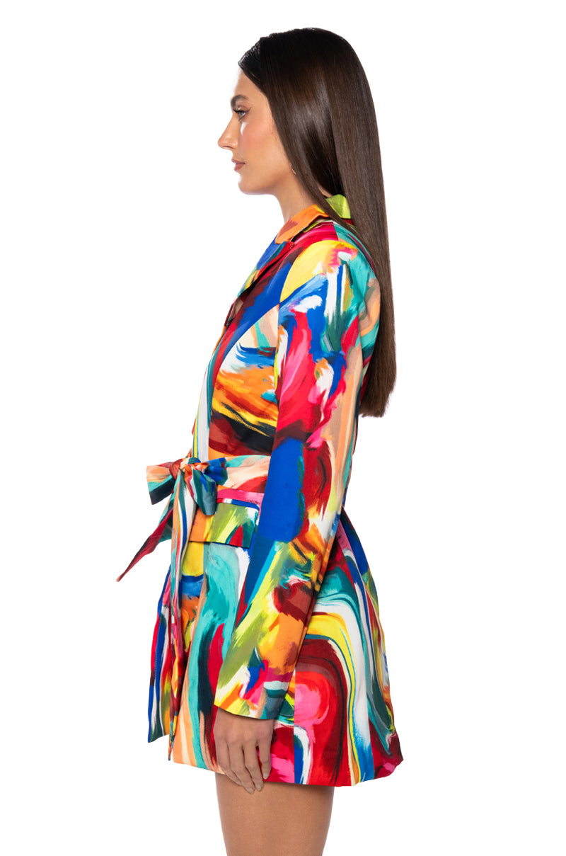 Always Right Belted Mini Dress