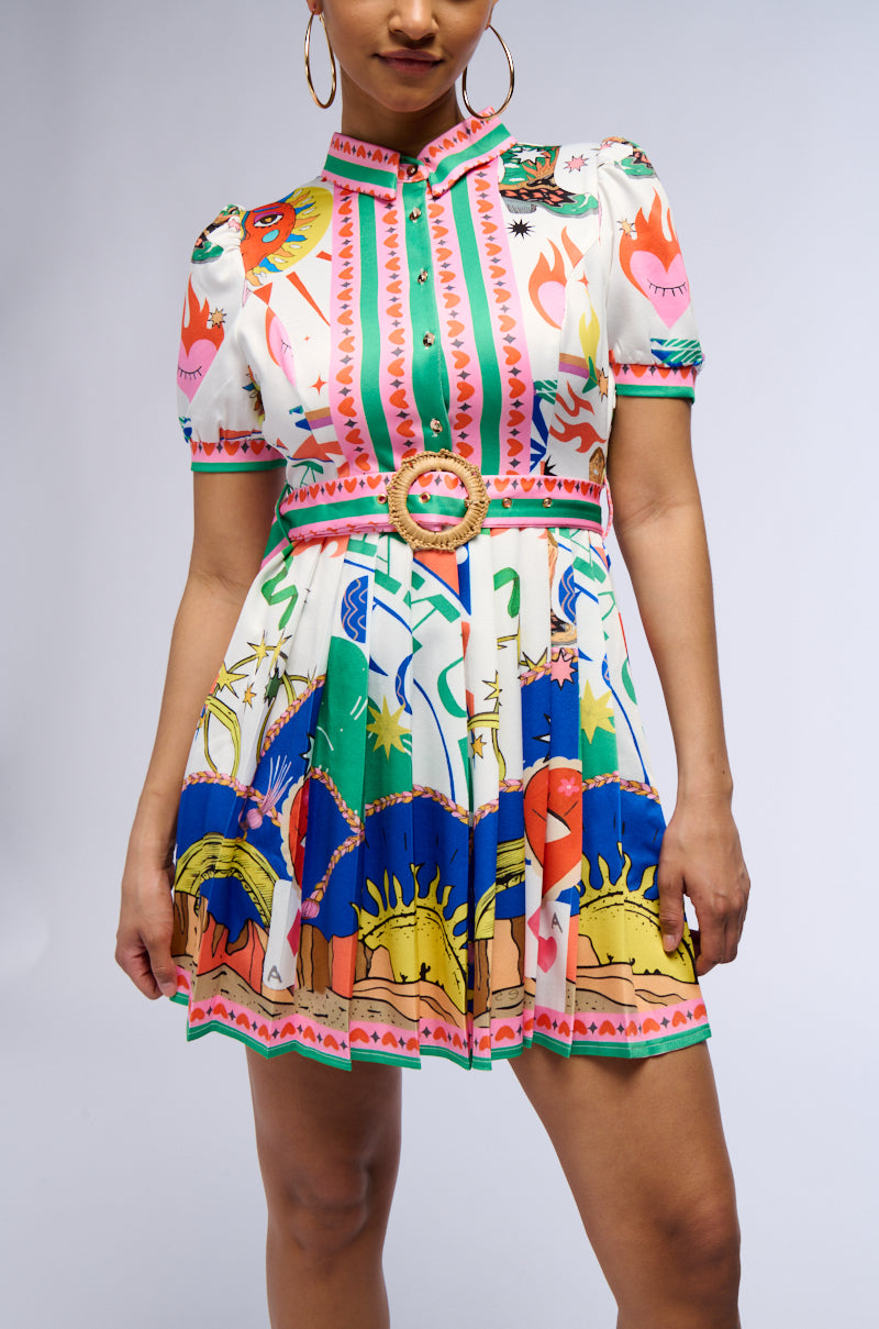 Angelica Printed Mini Dress