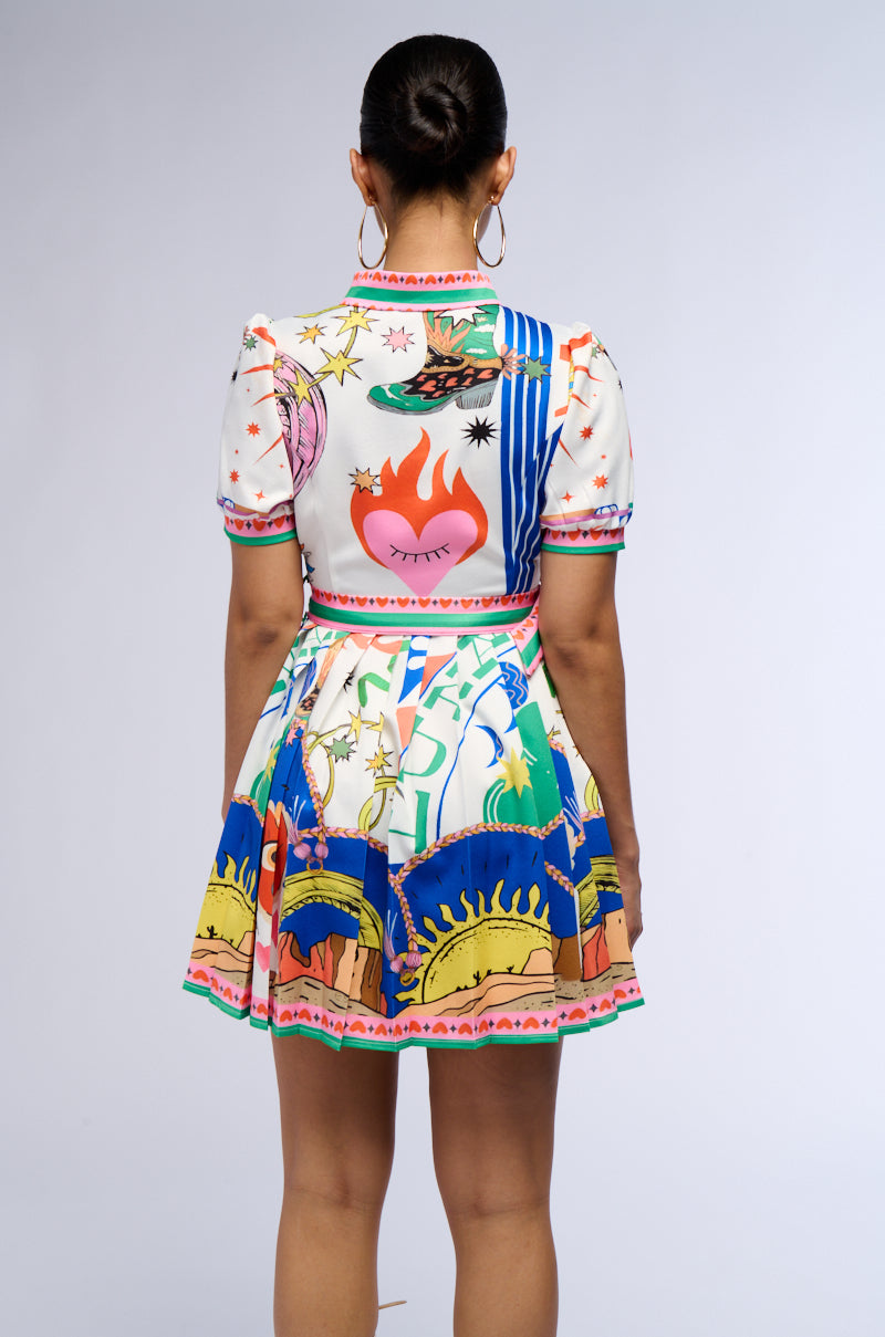 Angelica Printed Mini Dress