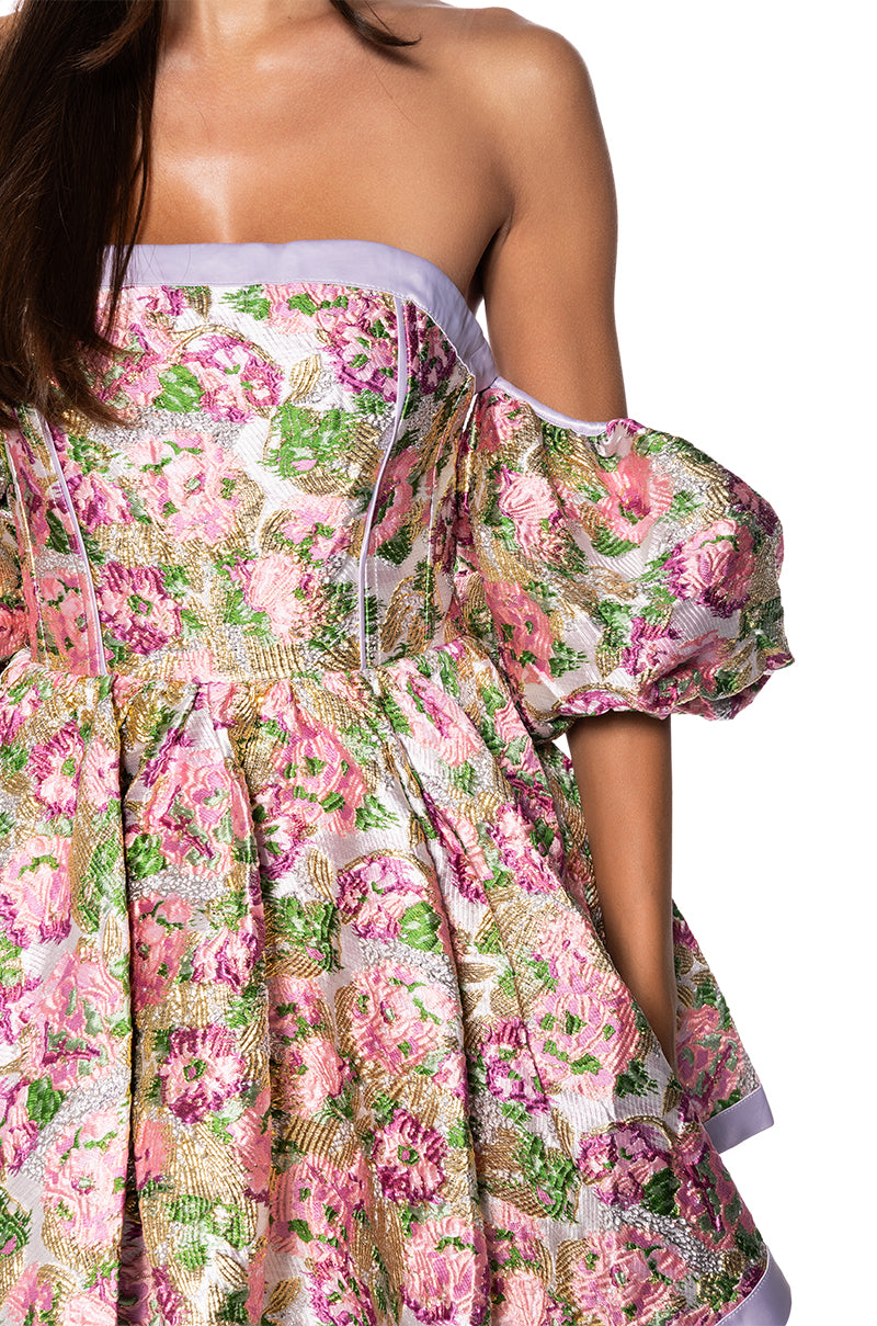 Annabelle Brocade Mini Dress