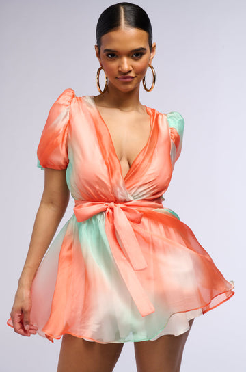 April Showers Chiffon Mini Dress