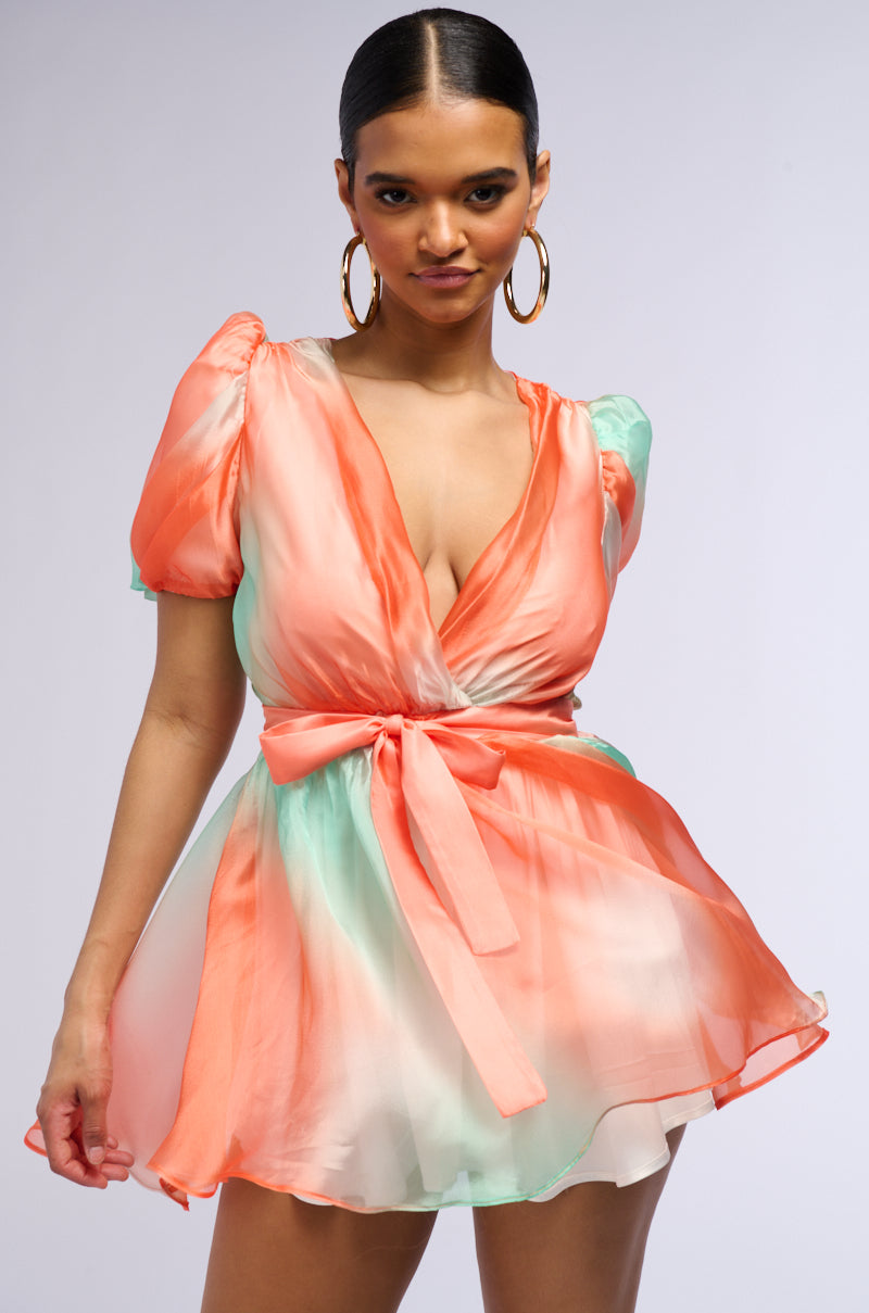April Showers Chiffon Mini Dress