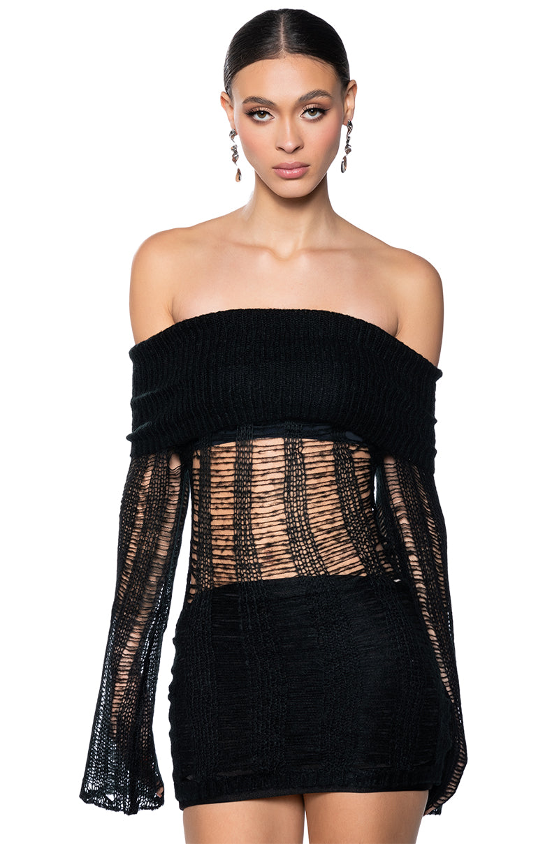 Bare All Knit Mini Dress
