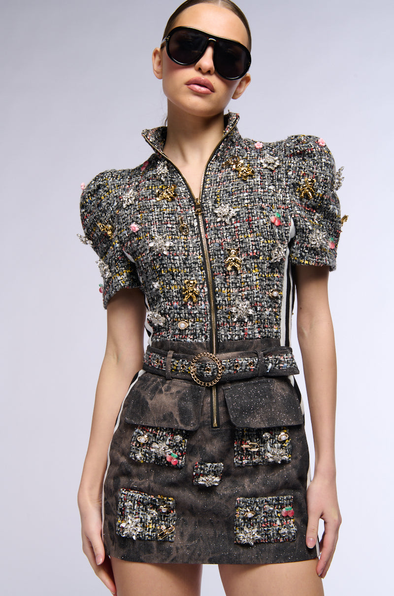 Bernie Tweed Mini Dress