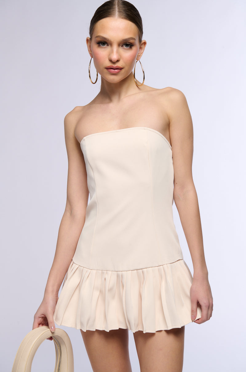 Brooke Pleated Mini Dress