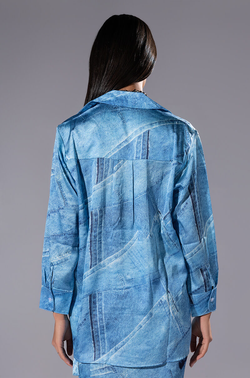 Call It What You Want Faux Denim Dress