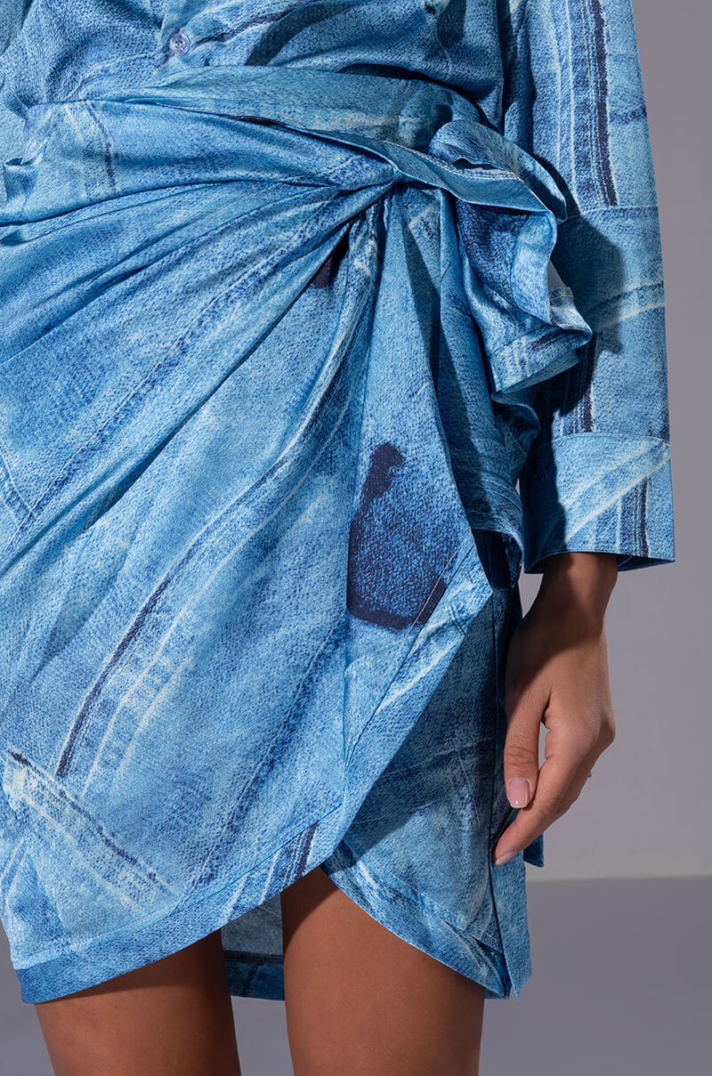 Call It What You Want Faux Denim Dress
