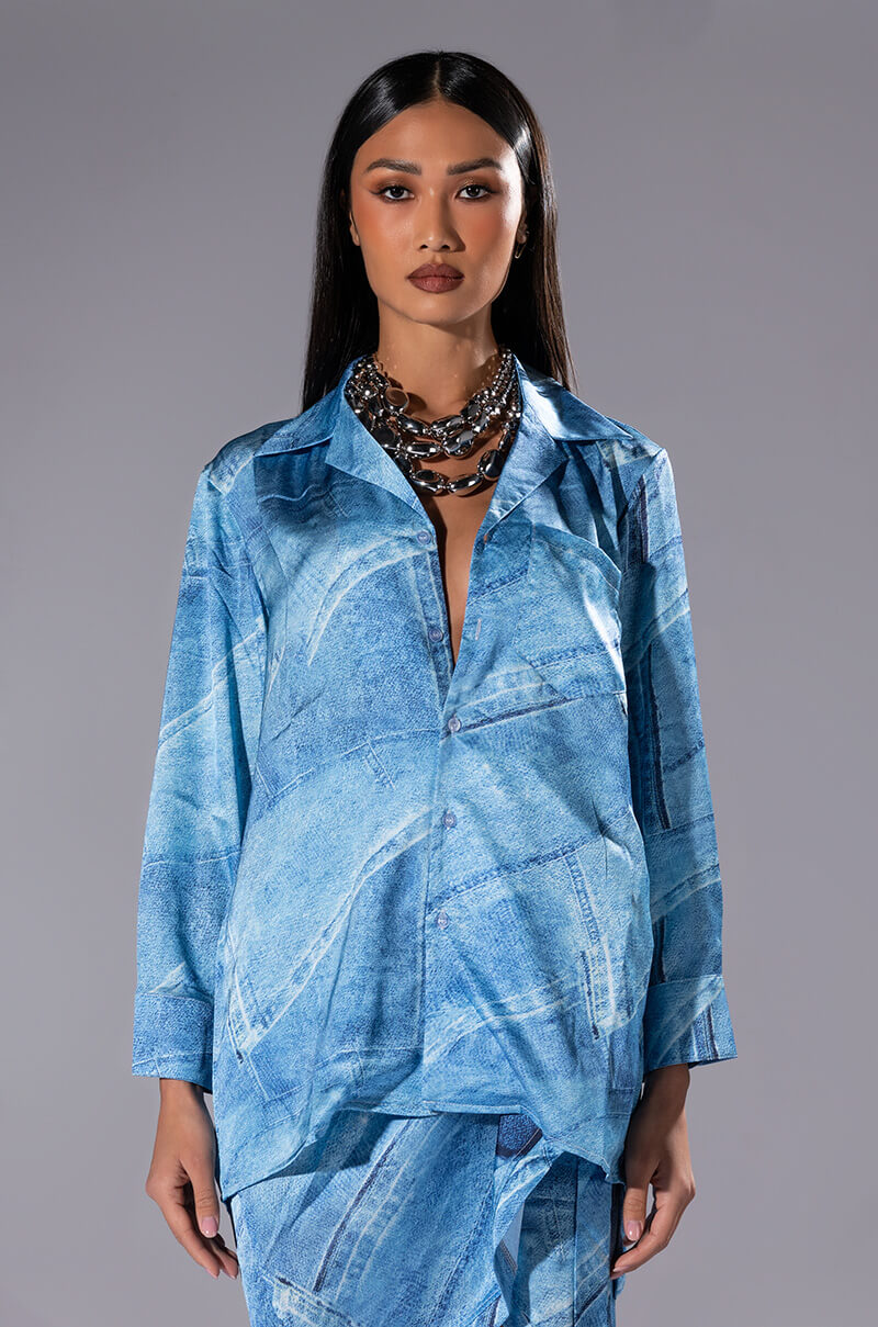 Call It What You Want Faux Denim Dress