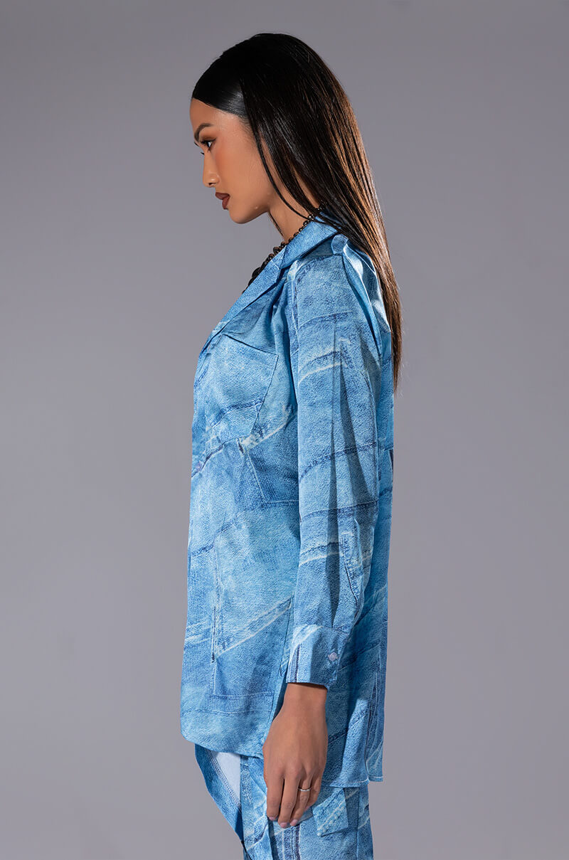 Call It What You Want Faux Denim Dress