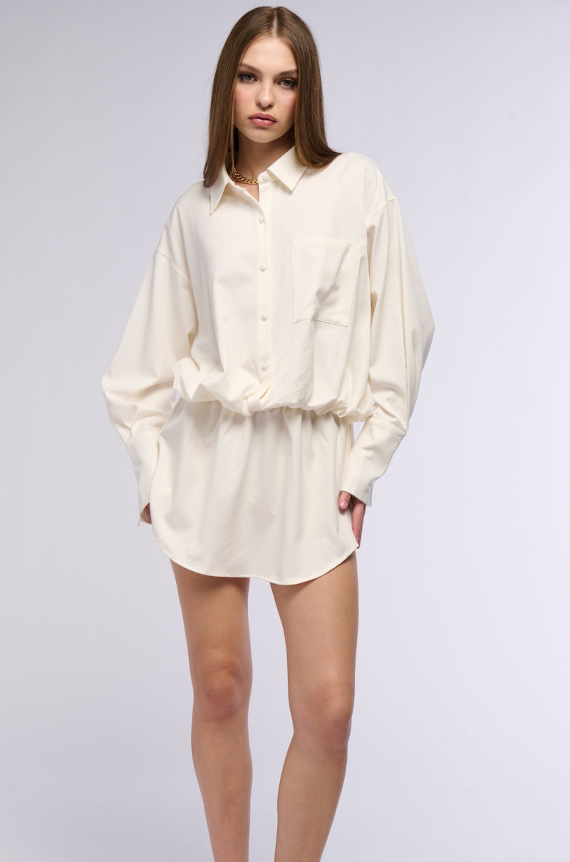 Chic Af Button Down Shirt Mini Dress