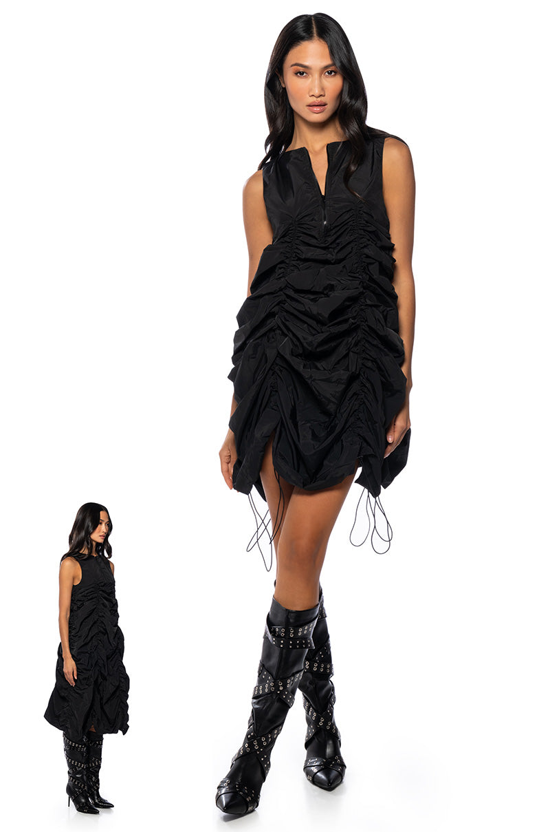 Chloe Drawstring Mini Dress