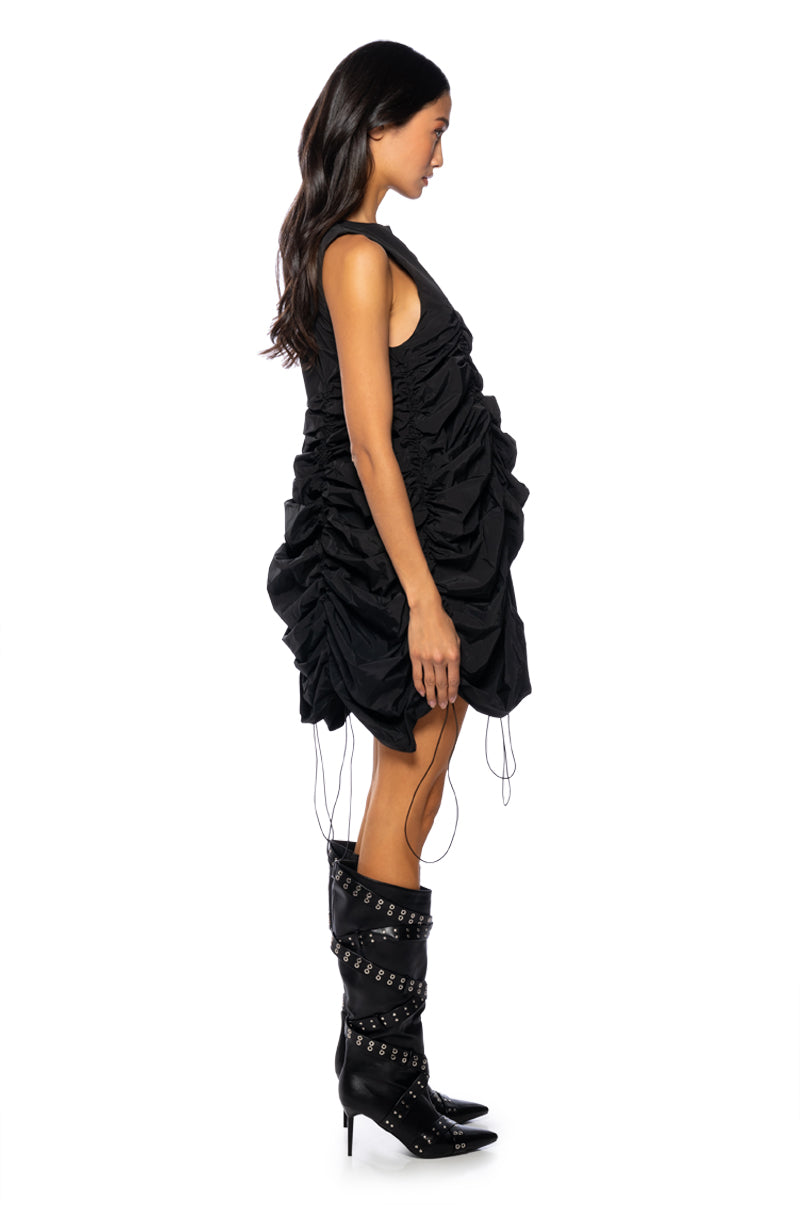Chloe Drawstring Mini Dress