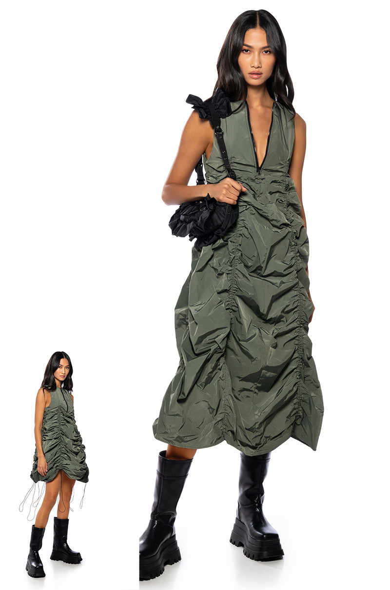 Chloe Drawstring Mini Dress