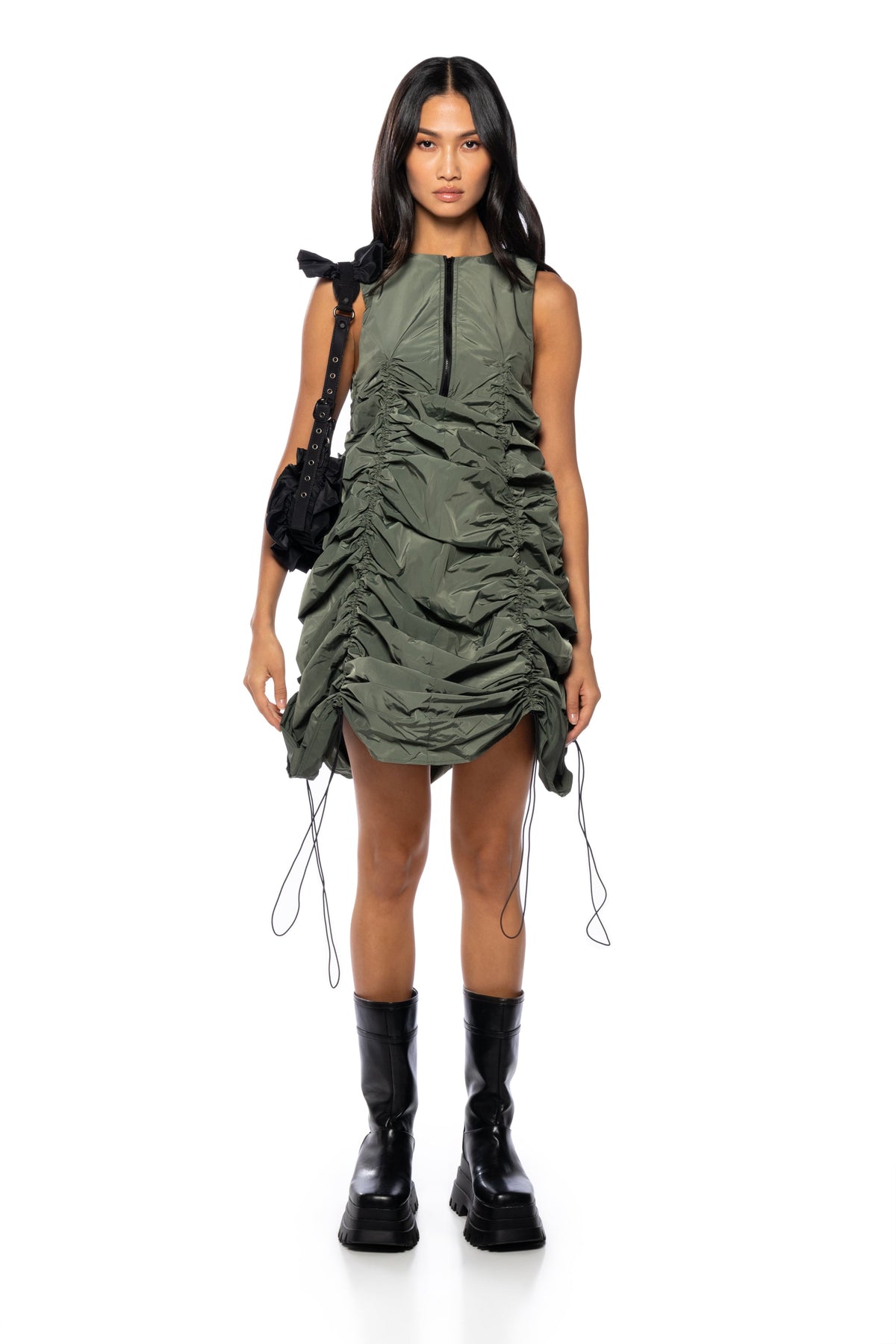 Chloe Drawstring Mini Dress