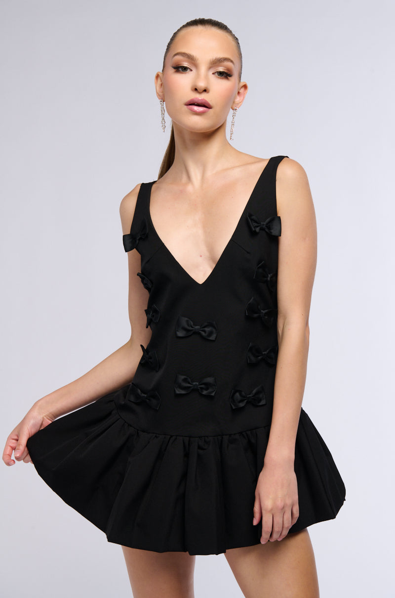 Coquette Girl All Over Bow Mini Dress
