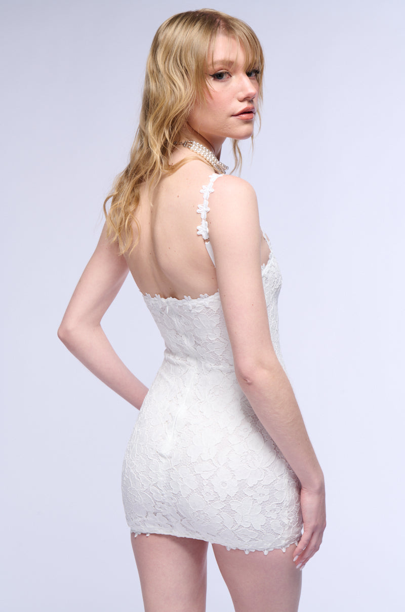 Cute As A Button Lace Mini Dress