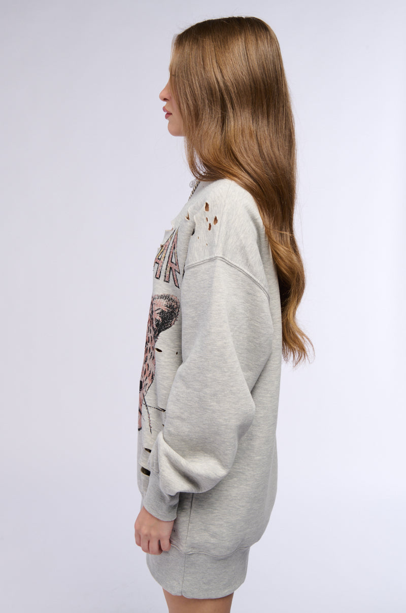 Def Leppard Annual Long Sleeve Sweatshirt Dress