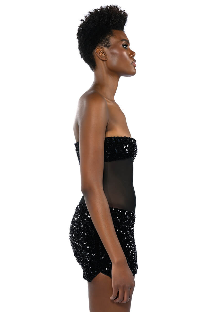 Enjoy The View Mesh Panel Dress