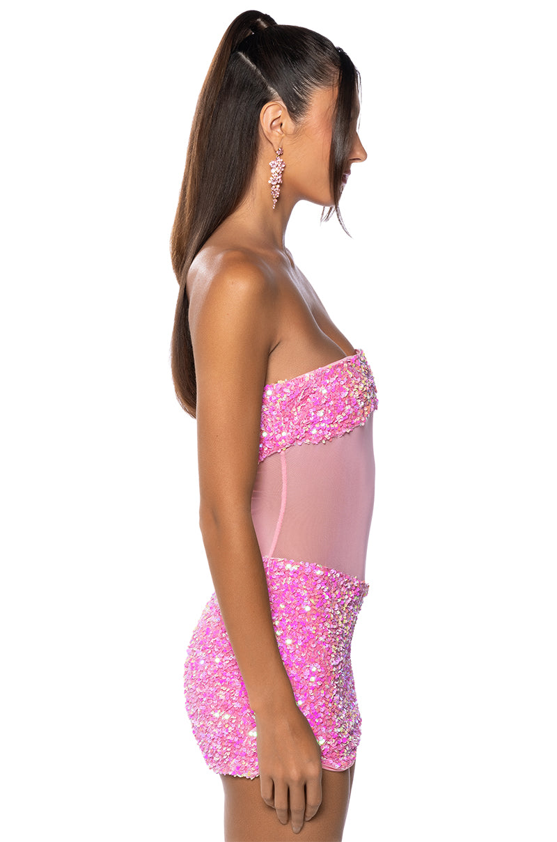 Enjoy The View Mesh Panel Dress