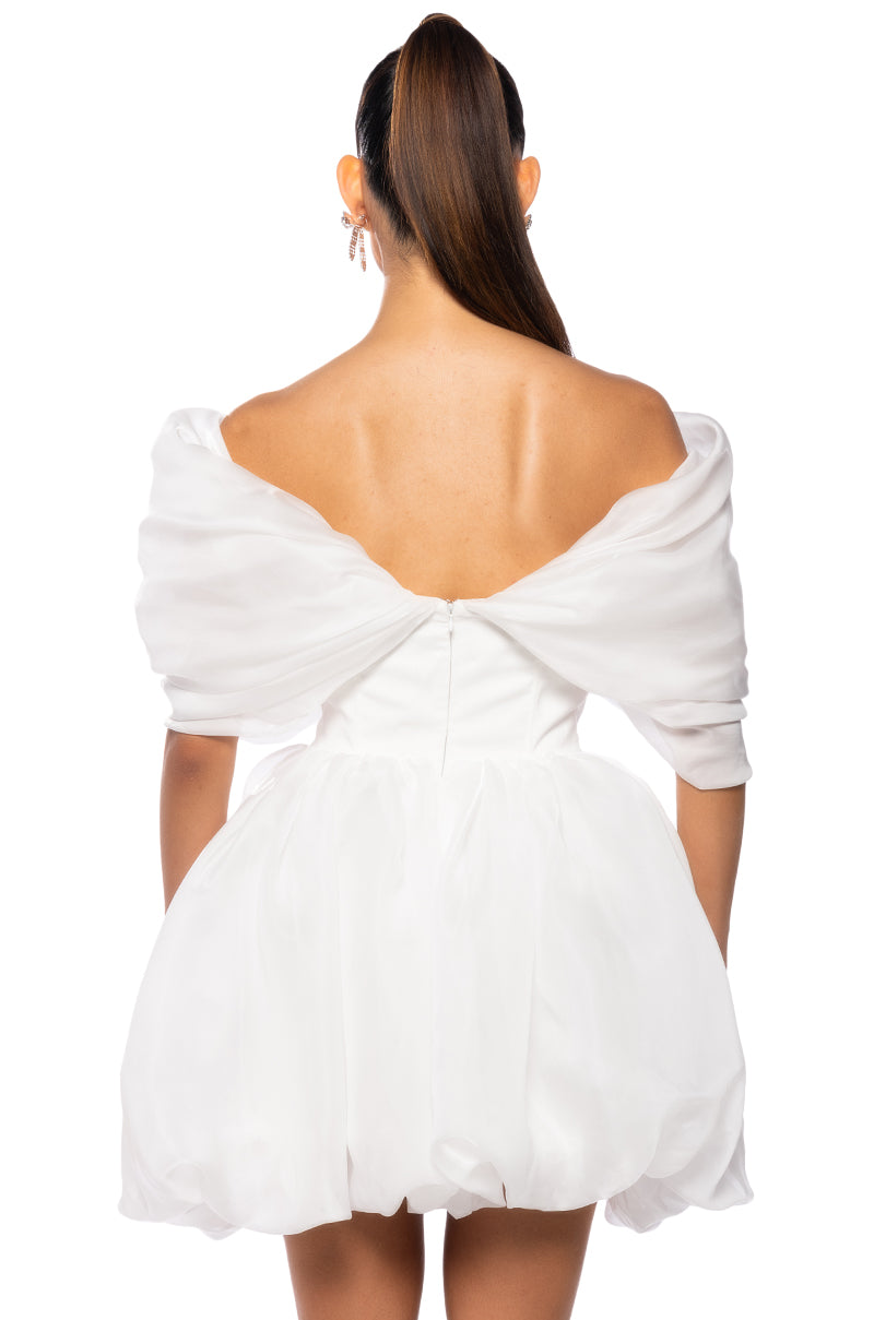 Gia Off The Shoulder Puff Sleeve Mini Dress