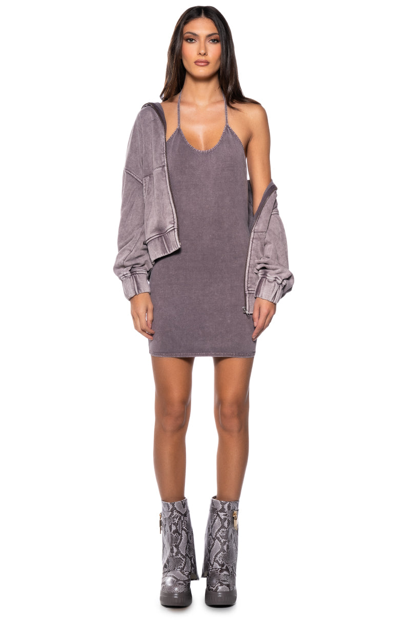 Hurricane Scoop Back Mini Dress