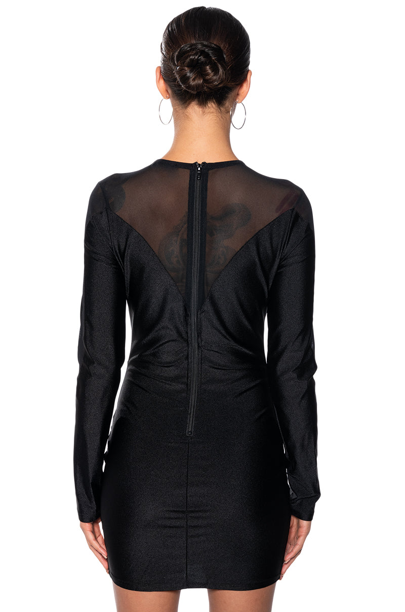 Imagine Me Mesh Cutout Mini Dress