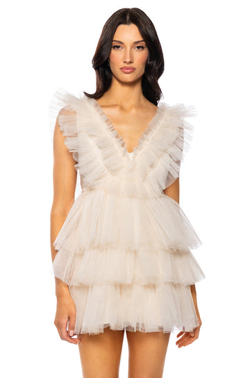 In The Garden Tulle Mini Dress